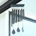HindCraft Black Metal Wind Chime for Home, Balcony & Garden Décor