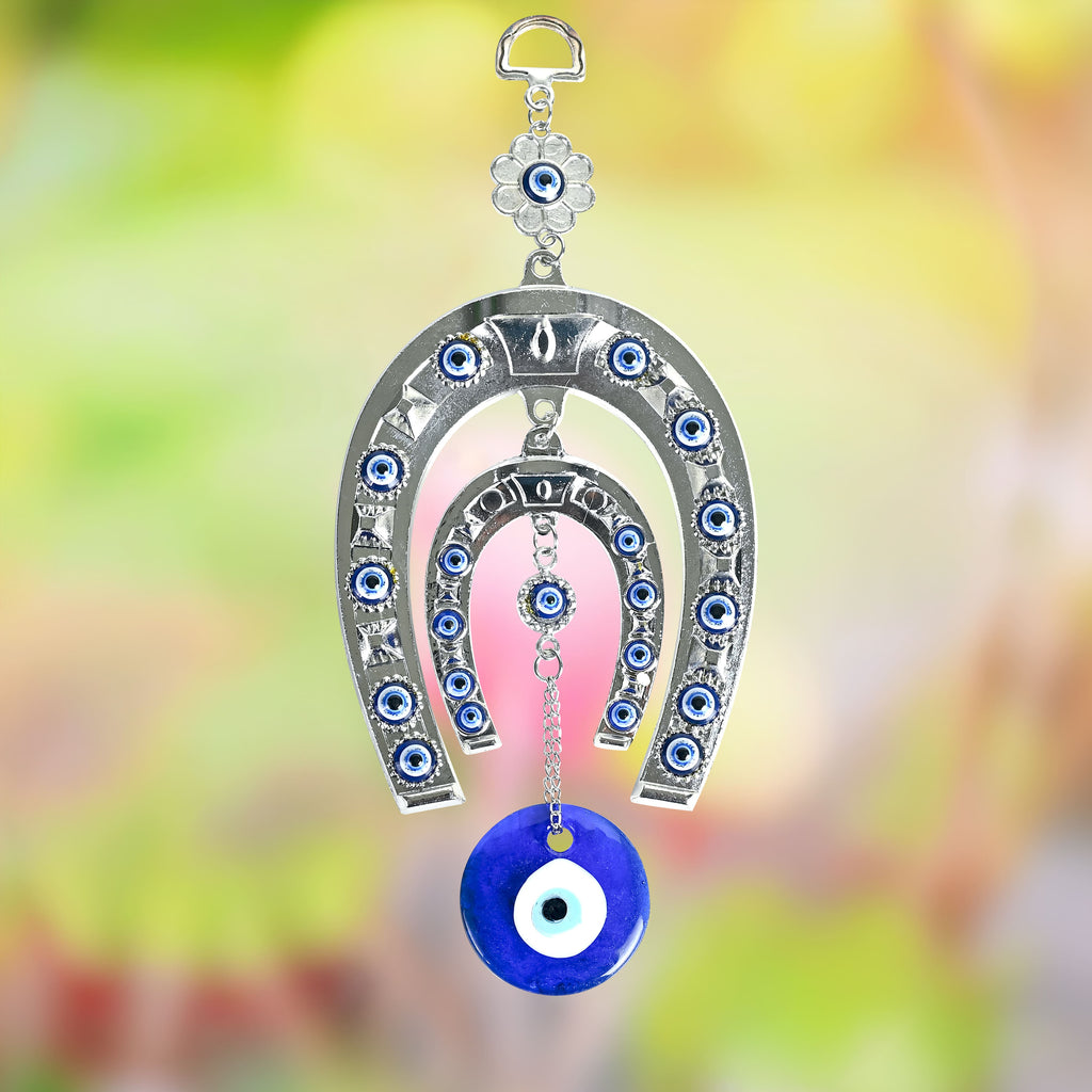 HindCraft Lucky Horseshoe Evil Eye Wall Hanging