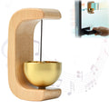 HindCraft Wooden Door Bell with Brass Hanging Bell – Wooden Door Chime for Home Entrance