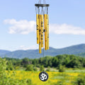 HindCraft Gold Om Wind Chime for Home & Garden