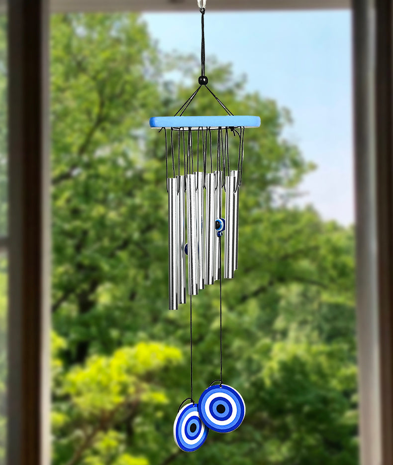 HindCraft Blue Evil Eye Wind Chime for Home, Balcony & Garden Decor