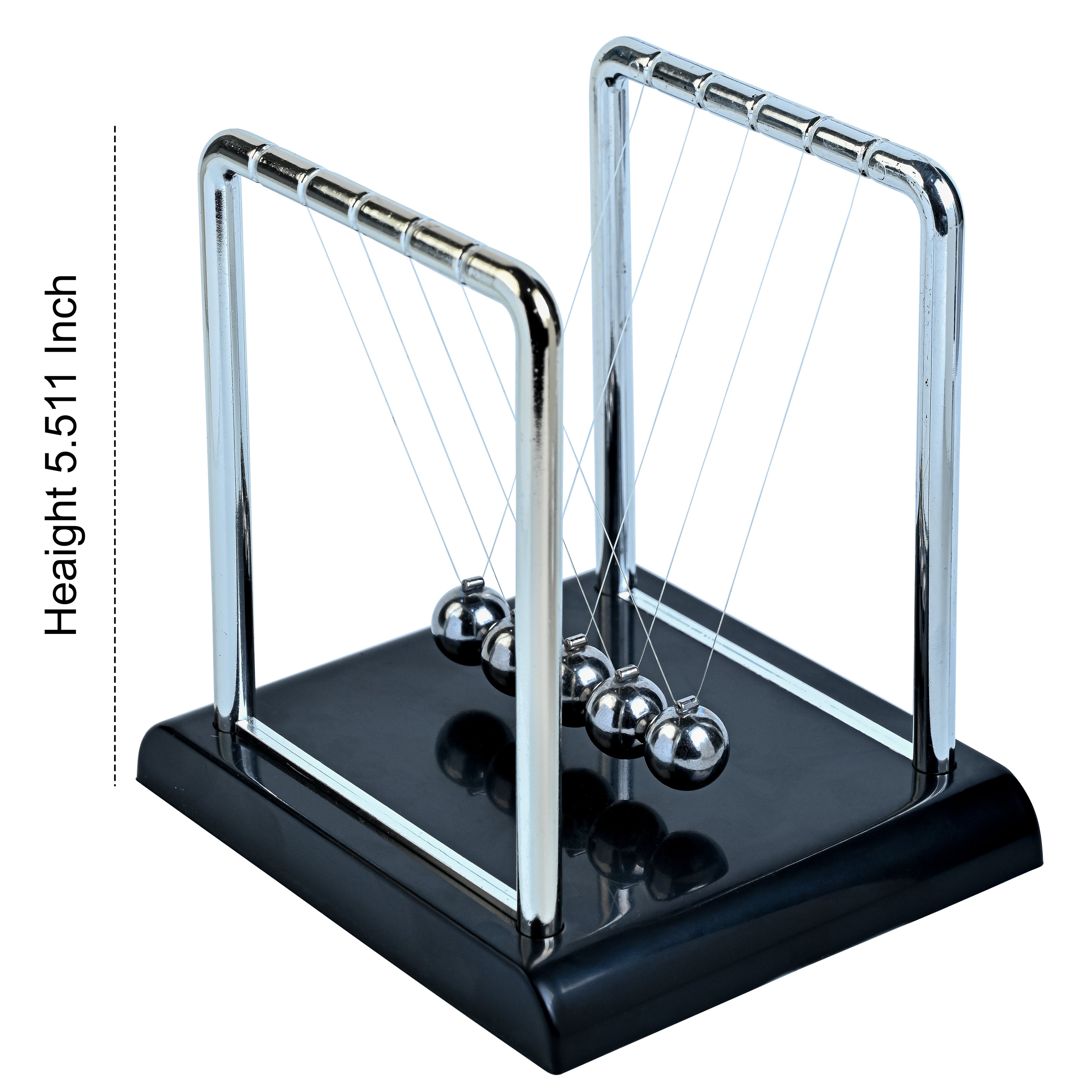HindCraft Newton's Cradle Balance Balls Desk Toy with Metal Frame for Office Desk, Study Table & Home Décor