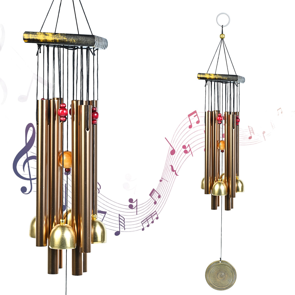 HindCraft Wind Chime with Brass Bells for Home Décor, Balcony