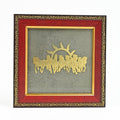 HindCraft 7 Horses Vastu Frame on Raw Pyrite Stone for Wall & Table Décor 7×7 Inch