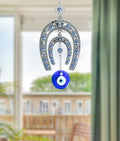 HindCraft Lucky Horseshoe Evil Eye Wall Hanging