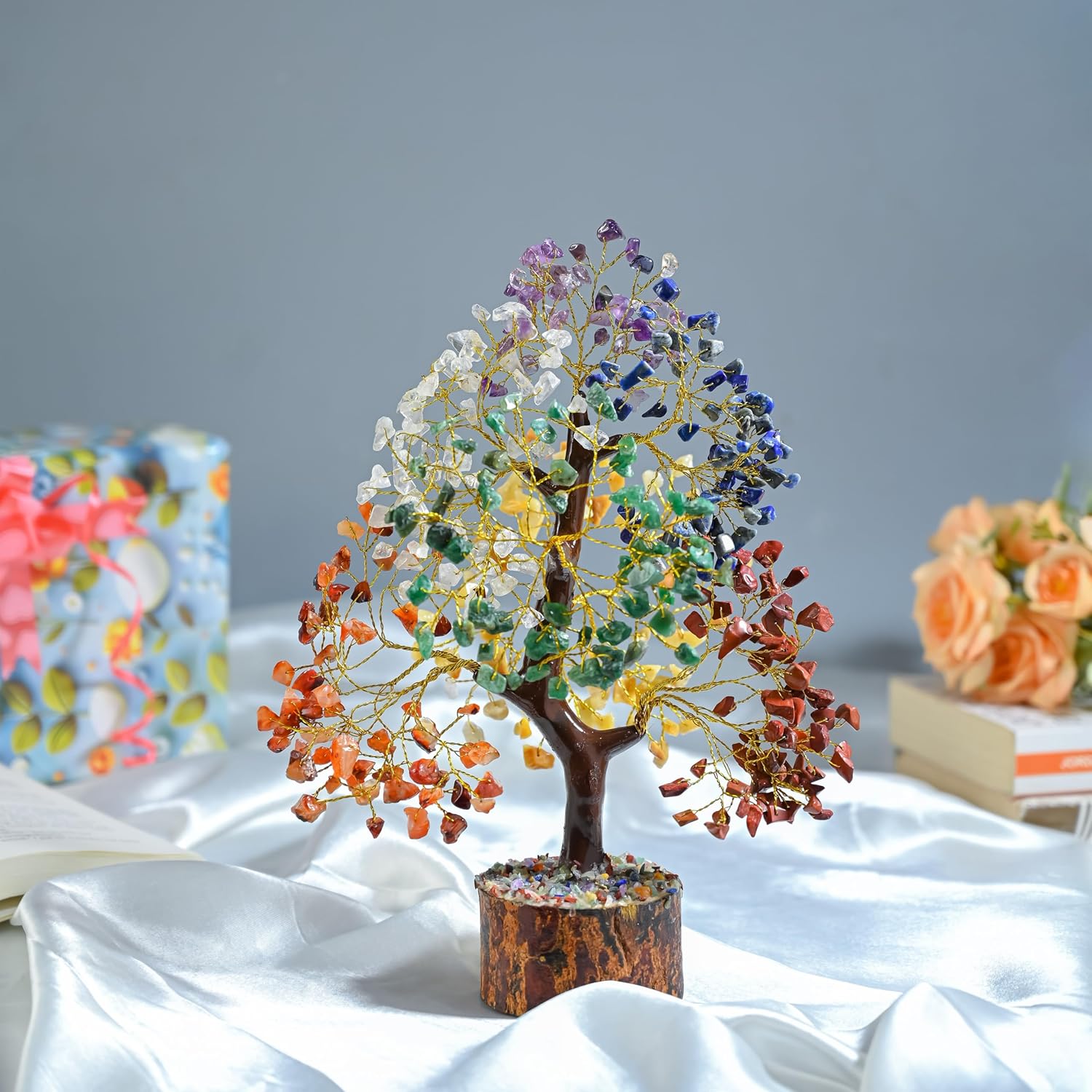 HindCraft 7 Chakra Crystal Tree of Life for Positive Energy & Home Décor