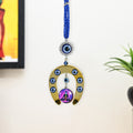 HindCraft Evil Eye Horseshoe Hanging with Chakra Meditation Pendant for Home Entrance, Wall, Door & Office Décor
