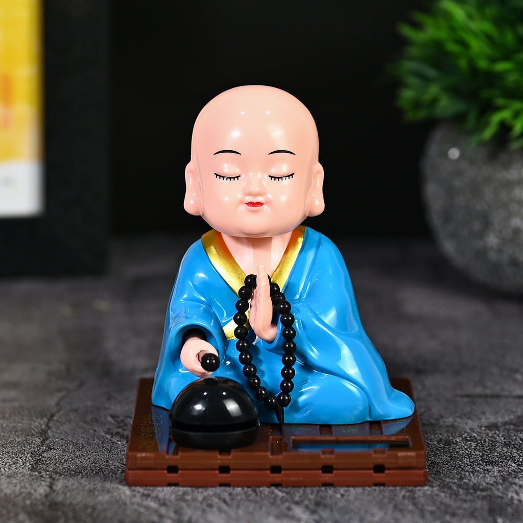 Solar-Powered Moving Head and Hand Sitting Gautam Buddha Statue