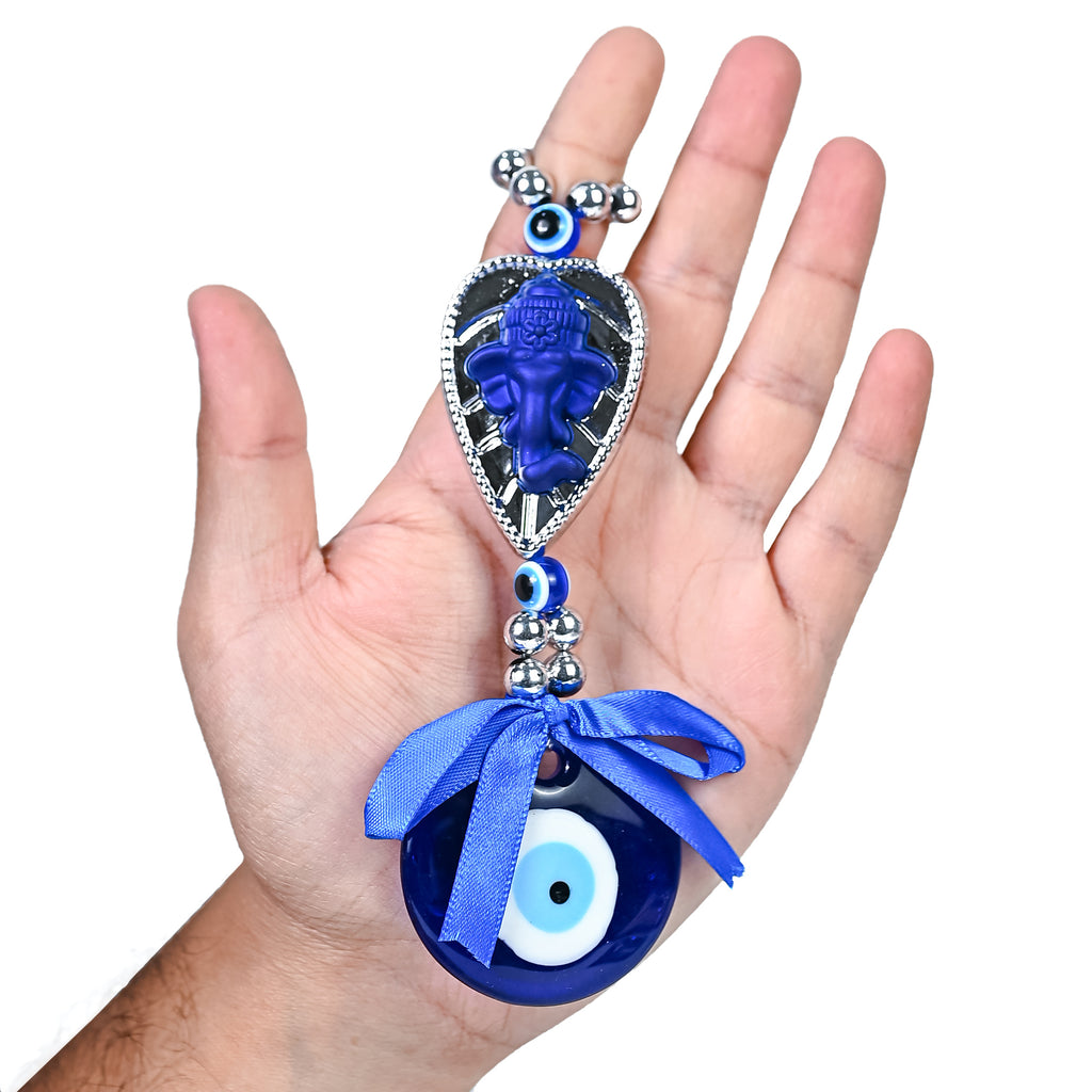 HindCraft Lord Ganesha Evil Eye Hanging for Home, Office & Car