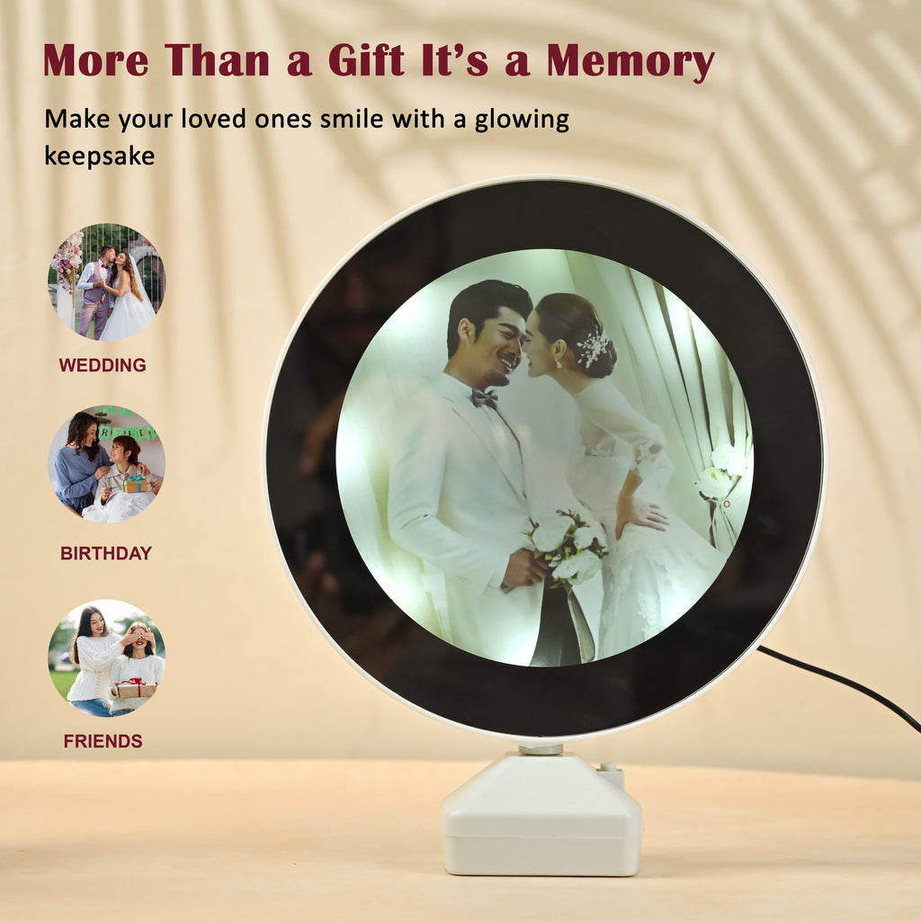 HindCraft Personalized LED Photo Frame Lamp for Couples, Wedding & Anniversary Gift