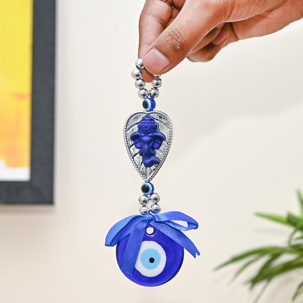 HindCraft Lord Ganesha Evil Eye Hanging for Home, Office & Car