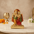 HindCraft Radha Krishna Resin Idol | Lord Krishna with Radha Decorative Showpiece for Home Temple, Office Desk & Spiritual Décor
