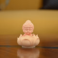 HindCraft Mini Buddha with Lotus Base Showpiece for Home, Office, Meditation & Prayer Room Décor