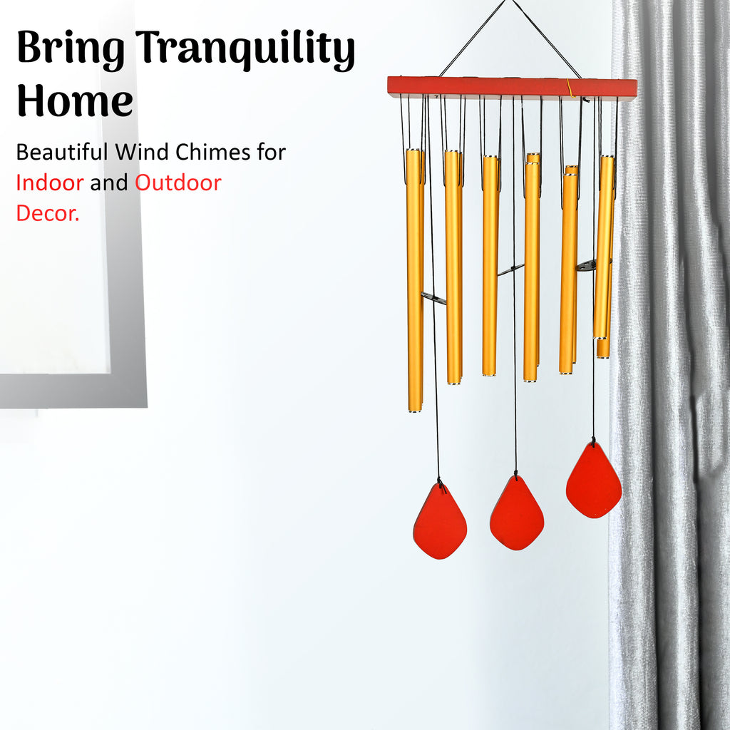 HindCraft Yellow Wind Chime for Home Décor, Balcony & Garden Hanging
