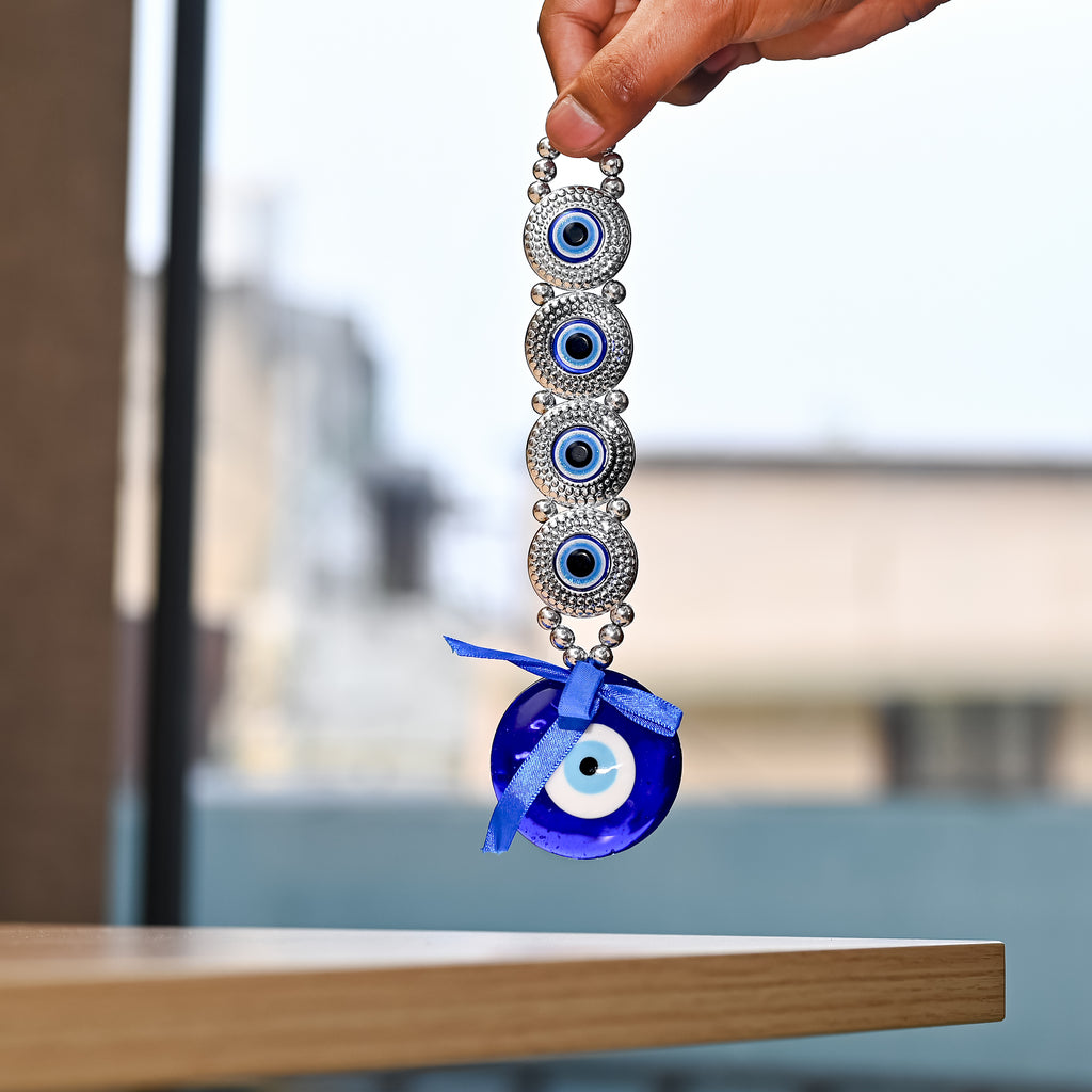 HindCraft Multi Evil Eye Wall Hanging for Home, Office & Car