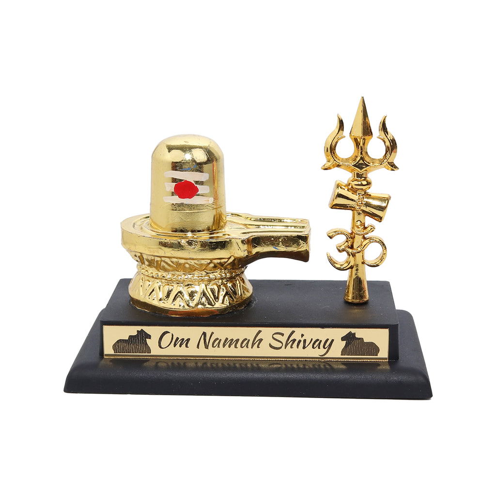 HindCraft Shiv Ling with Trishul Decorative Idol for Home Temple & Spiritual Decor
