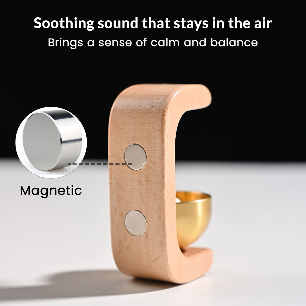 HindCraft Wooden Door Bell with Brass Hanging Bell – Wooden Door Chime for Home Entrance