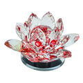 HindCraft Crystal Lotus Showpiece for Home, Office Desk & Table Décor