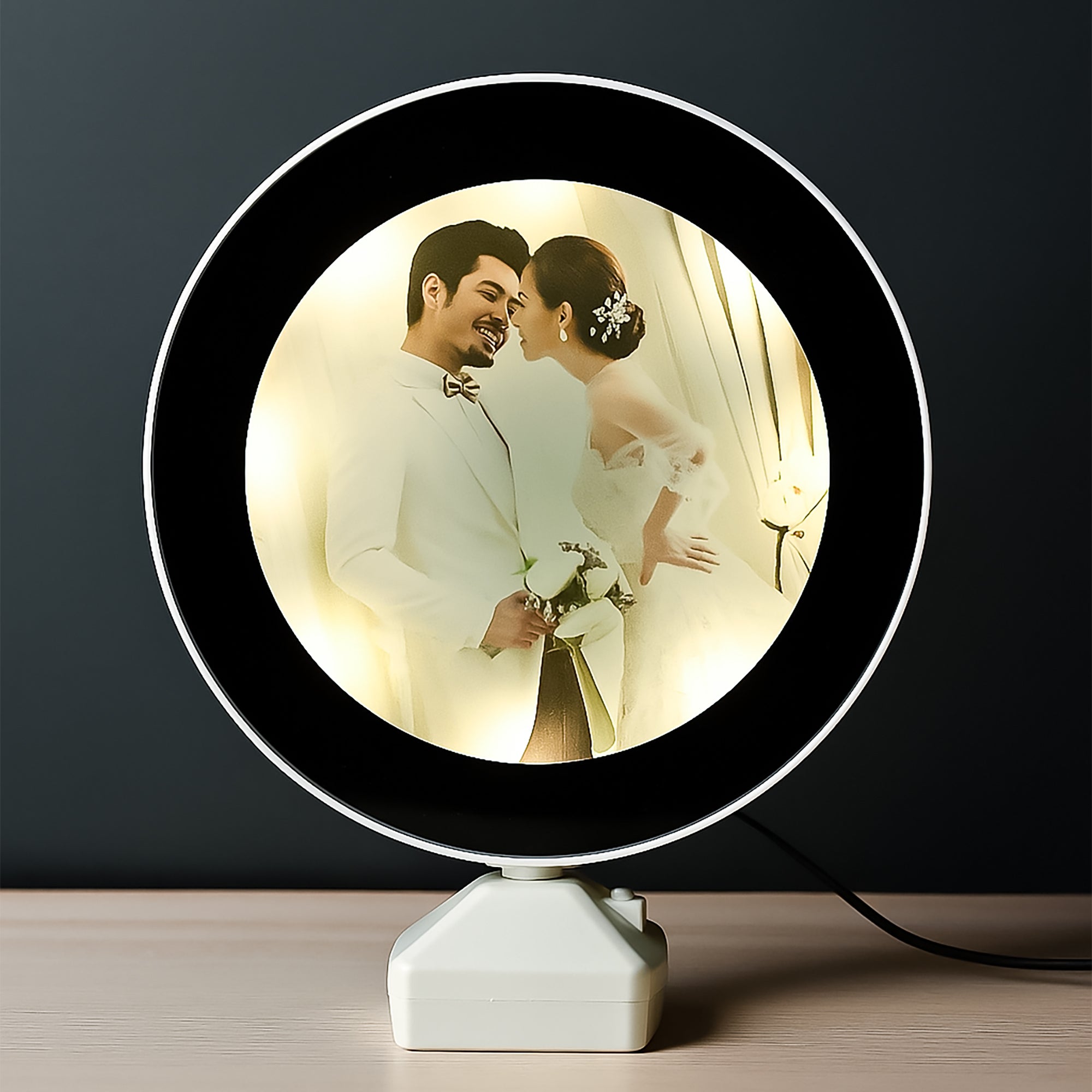 HindCraft Personalized LED Photo Frame Lamp for Couples, Wedding & Anniversary Gift