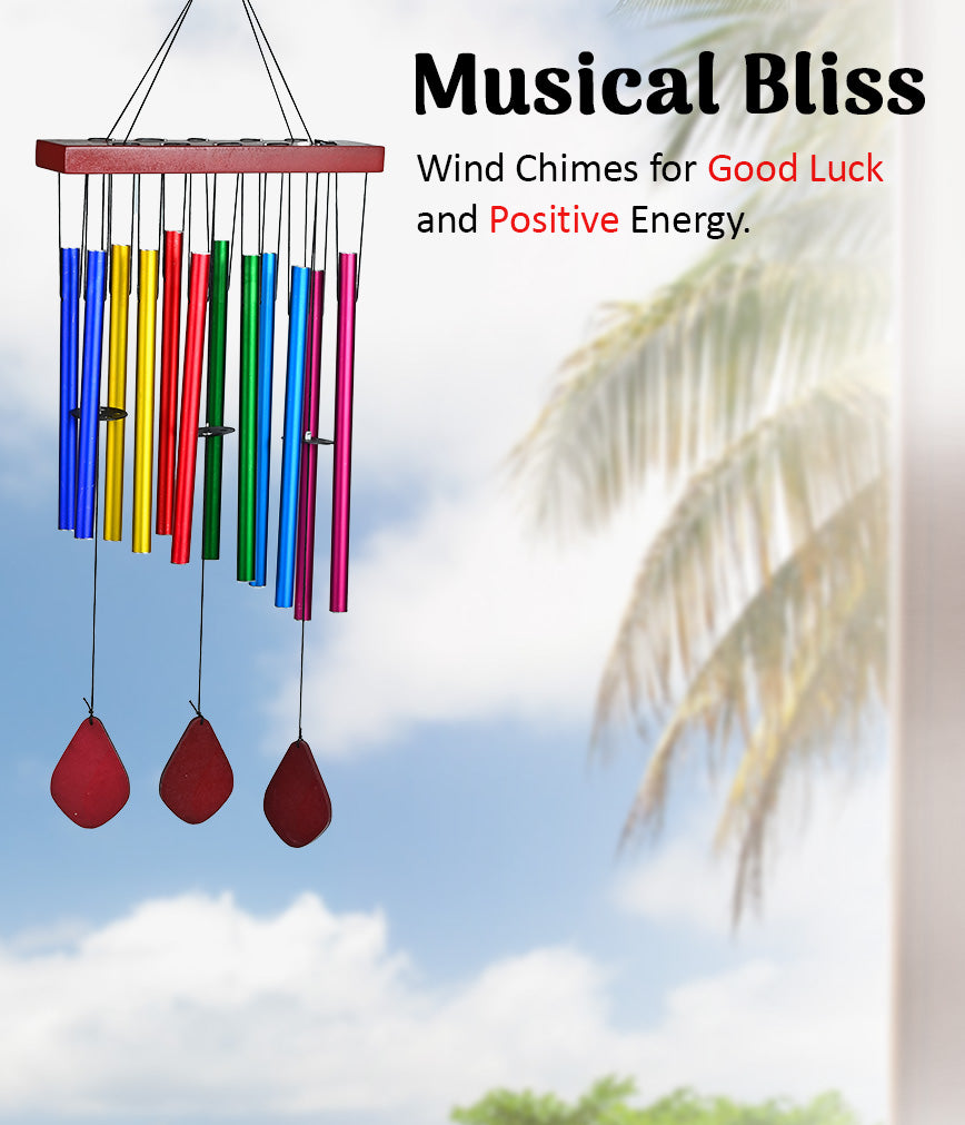 HindCraft Rainbow Wind Chime for Home Décor, Balcony & Garden