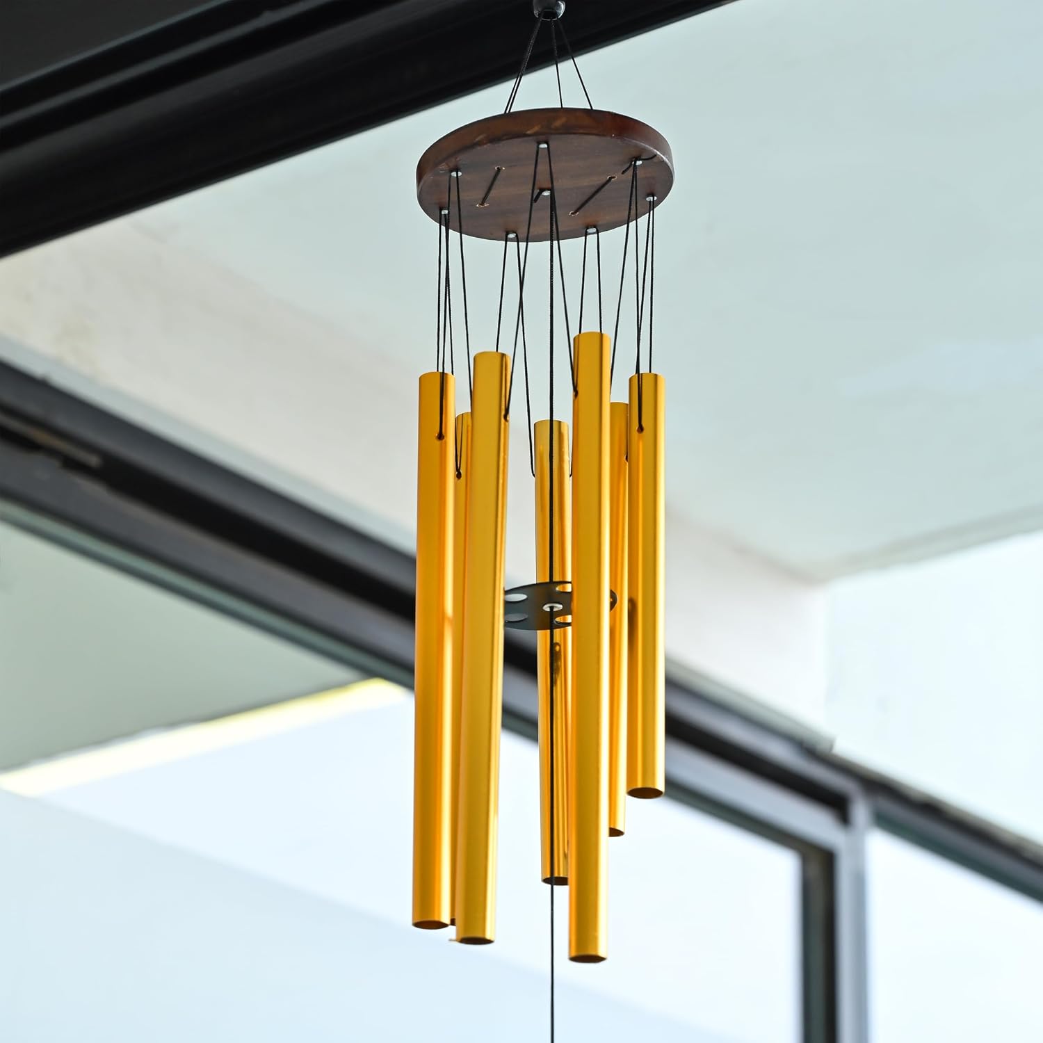 HindCraft Decorative Gold Wind Chime for Home, Balcony & Garden