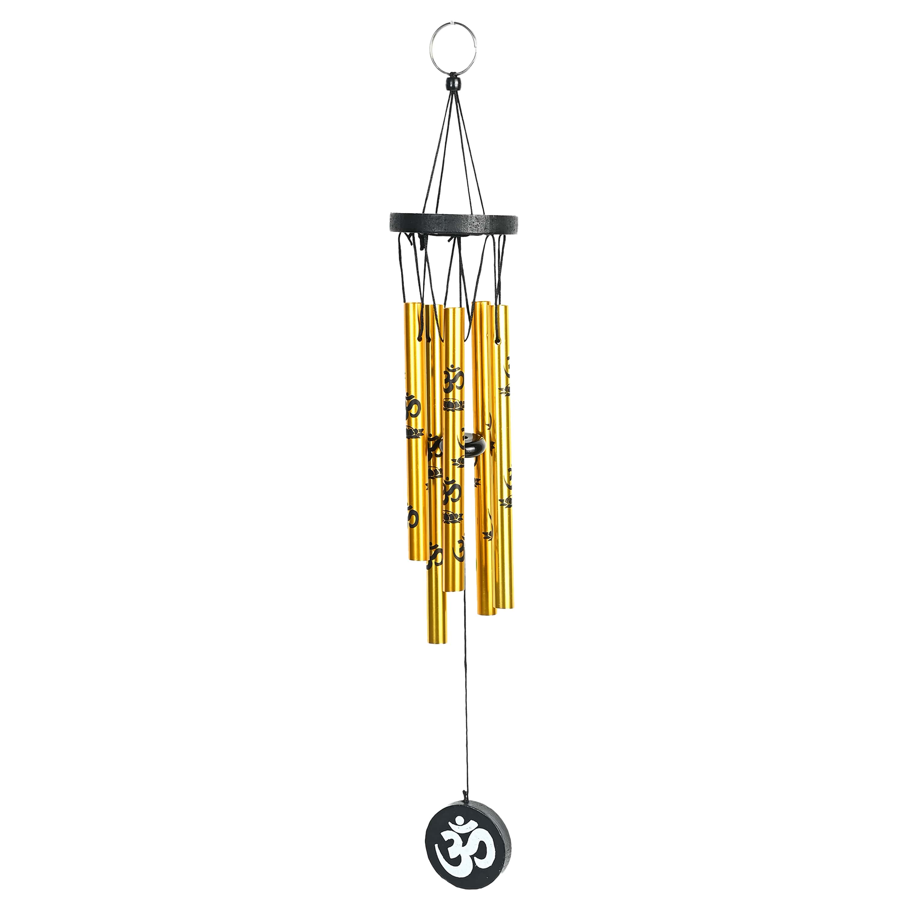 HindCraft Gold Om Wind Chime for Home & Garden