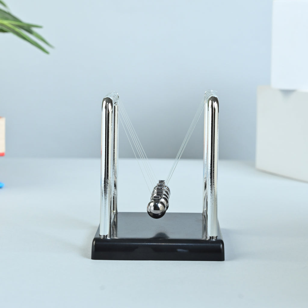 HindCraft Newton's Cradle Balance Balls Desk Toy with Metal Frame for Office Desk, Study Table & Home Décor
