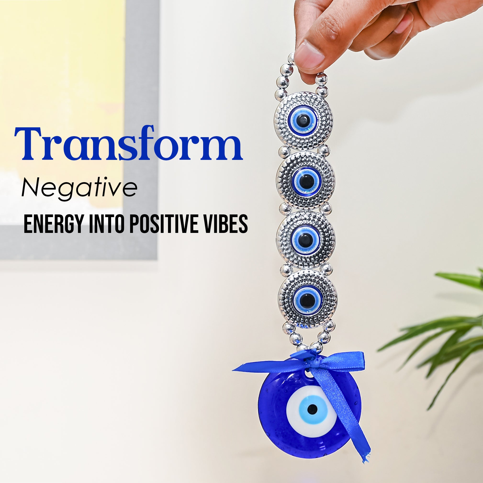 HindCraft Multi Evil Eye Wall Hanging for Home, Office & Car