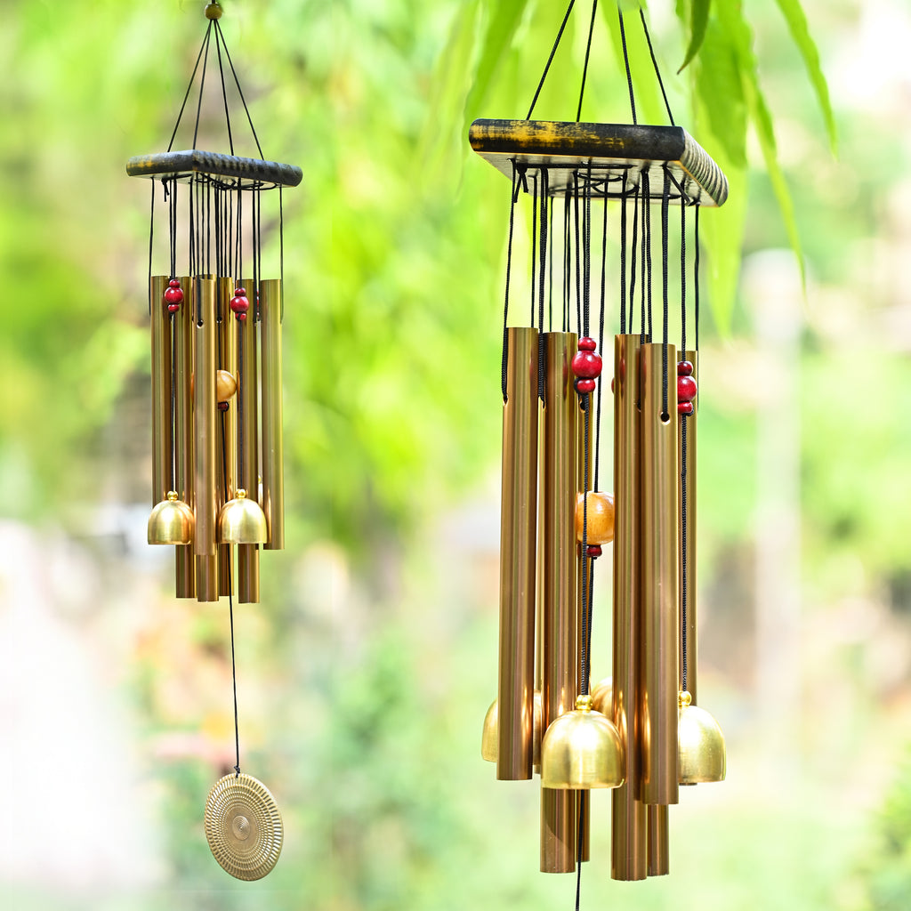 HindCraft Wind Chime with Brass Bells for Home Décor, Balcony