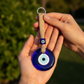 HindCraft Blue Evil Eye Hanging Ornament for Car, Home & Office Decor