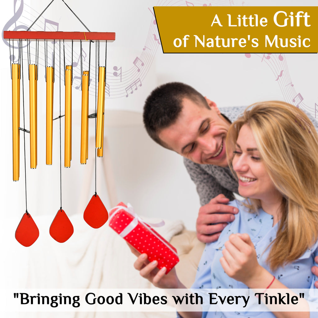 HindCraft Yellow Wind Chime for Home Décor, Balcony & Garden Hanging