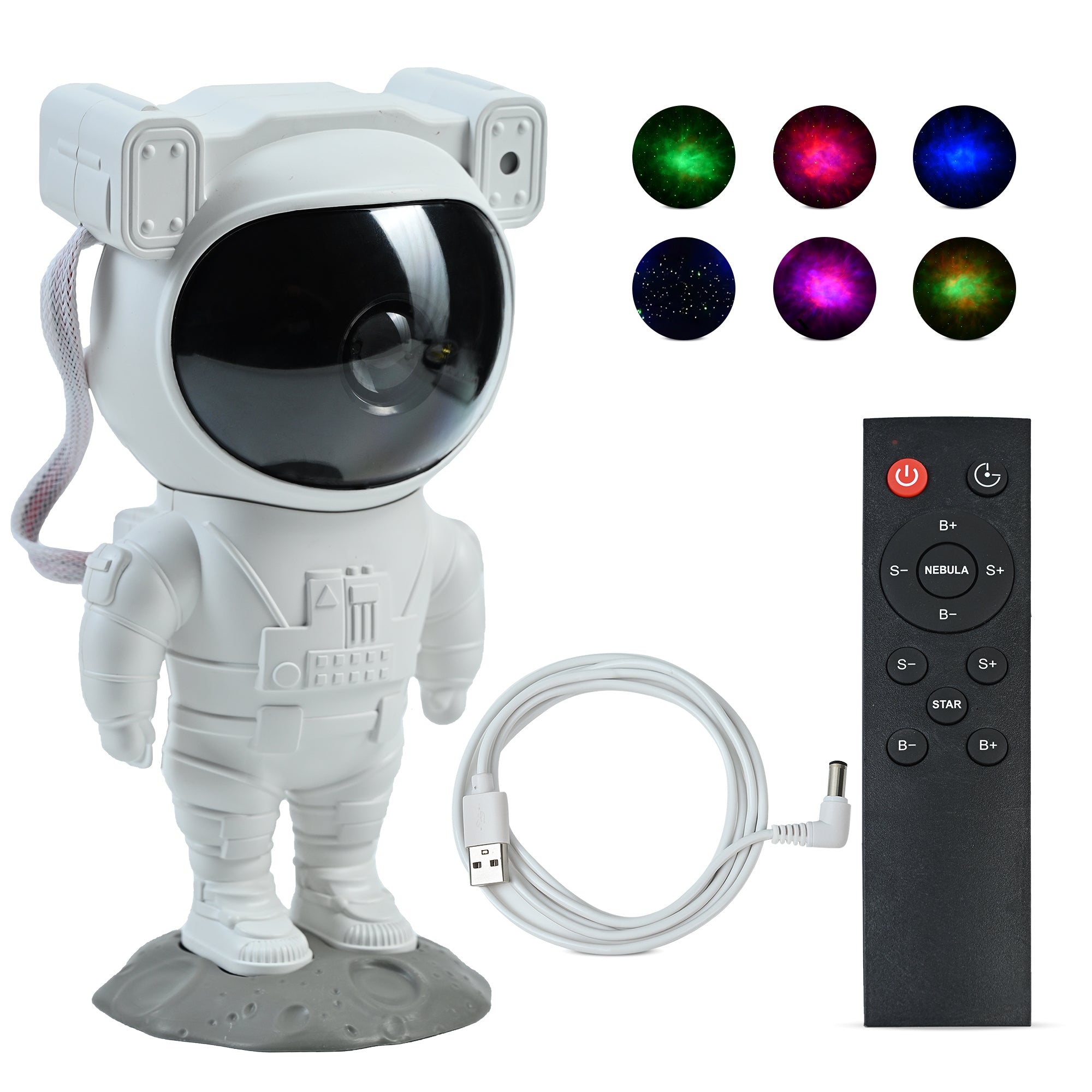 HindCraft Astronaut Galaxy Projector Night Lamp for Kids’ Bedroom Décor