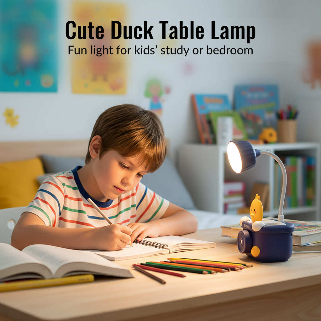 HindCraft Cute Animal LED Desk Lamp with Pen Holder, Pencil Organizer for Kids Study Table, Office Desk & Bedroom