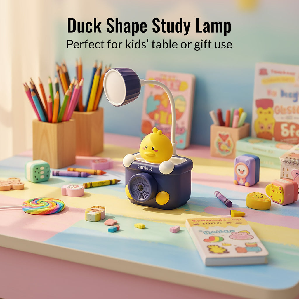 HindCraft Cute Animal LED Desk Lamp with Pen Holder, Pencil Organizer for Kids Study Table, Office Desk & Bedroom