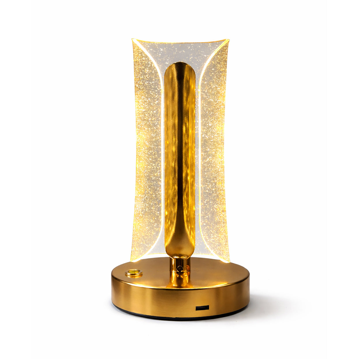 HindCraft Modern LED Table Lamp with Crystal Acrylic Shade for Bedroom, Living Room, Office Desk & Home Décor