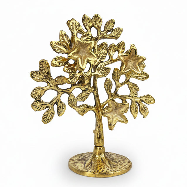HindCraft Golden Kalpavriksha Tree Showpiece for Home & Table Decoration