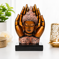 HindCraft Buddha Hands Decorative Statue for Home, Office & Meditation Decor
