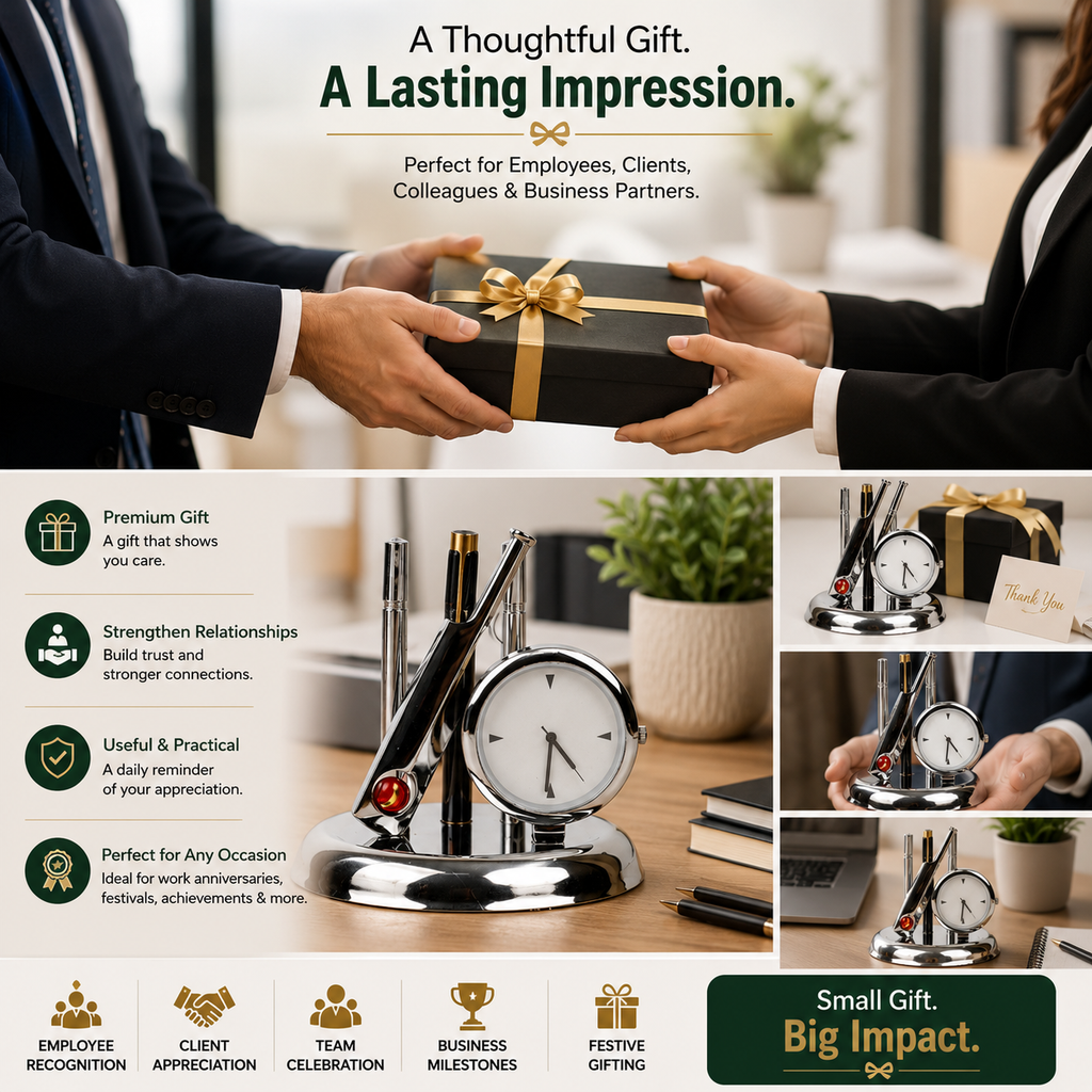 HindCraft Cricket Bat & Ball Analog Clock Showpiece | Sports Table Decor for Home, Office & Cricket Lovers