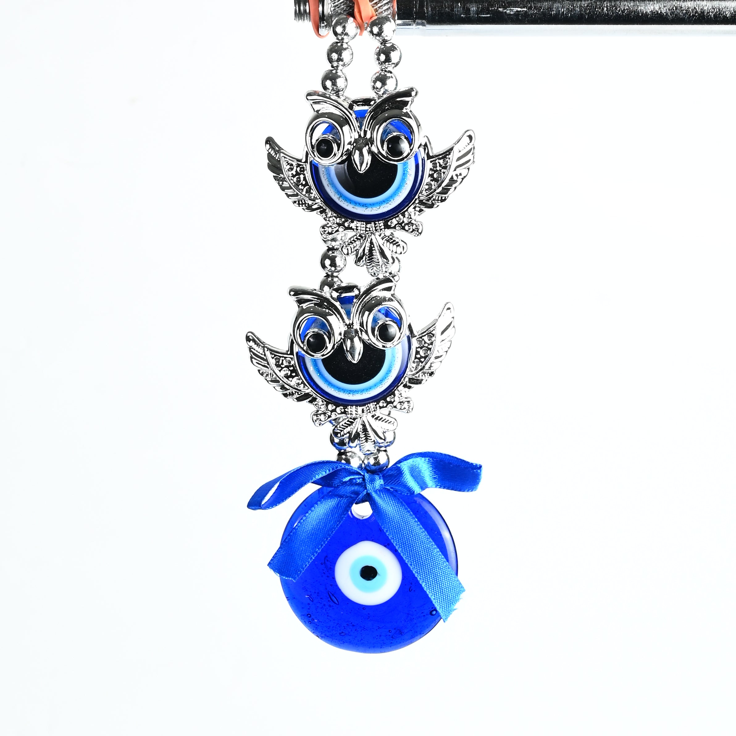 HindCraft Double Owl Evil Eye Hanging for Home, Office & Car