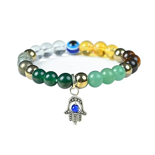 HindCraft Money Magnet Crystal Bracelet with Evil Eye Hamsa Charm