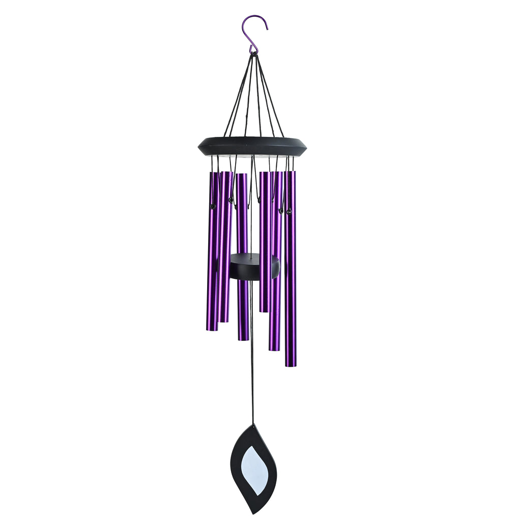 HindCraft Purple Metal Wind Chime for Home, Balcony & Garden Decor