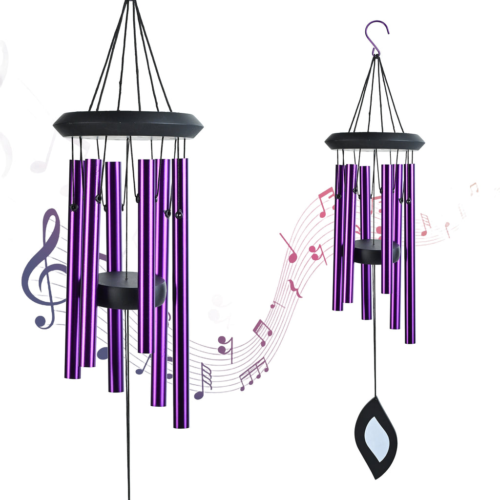HindCraft Purple Metal Wind Chime for Home, Balcony & Garden Decor