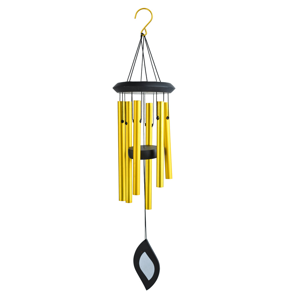 HindCraft Golden Metal Wind Chime – Hanging Wind Chime for Home, Balcony & Garden Decor