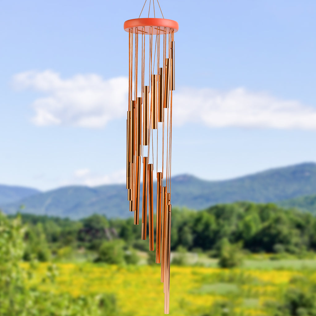 HIndCraft Rose Gold Metal Wind Chime for Home, Garden & Balcony Décor