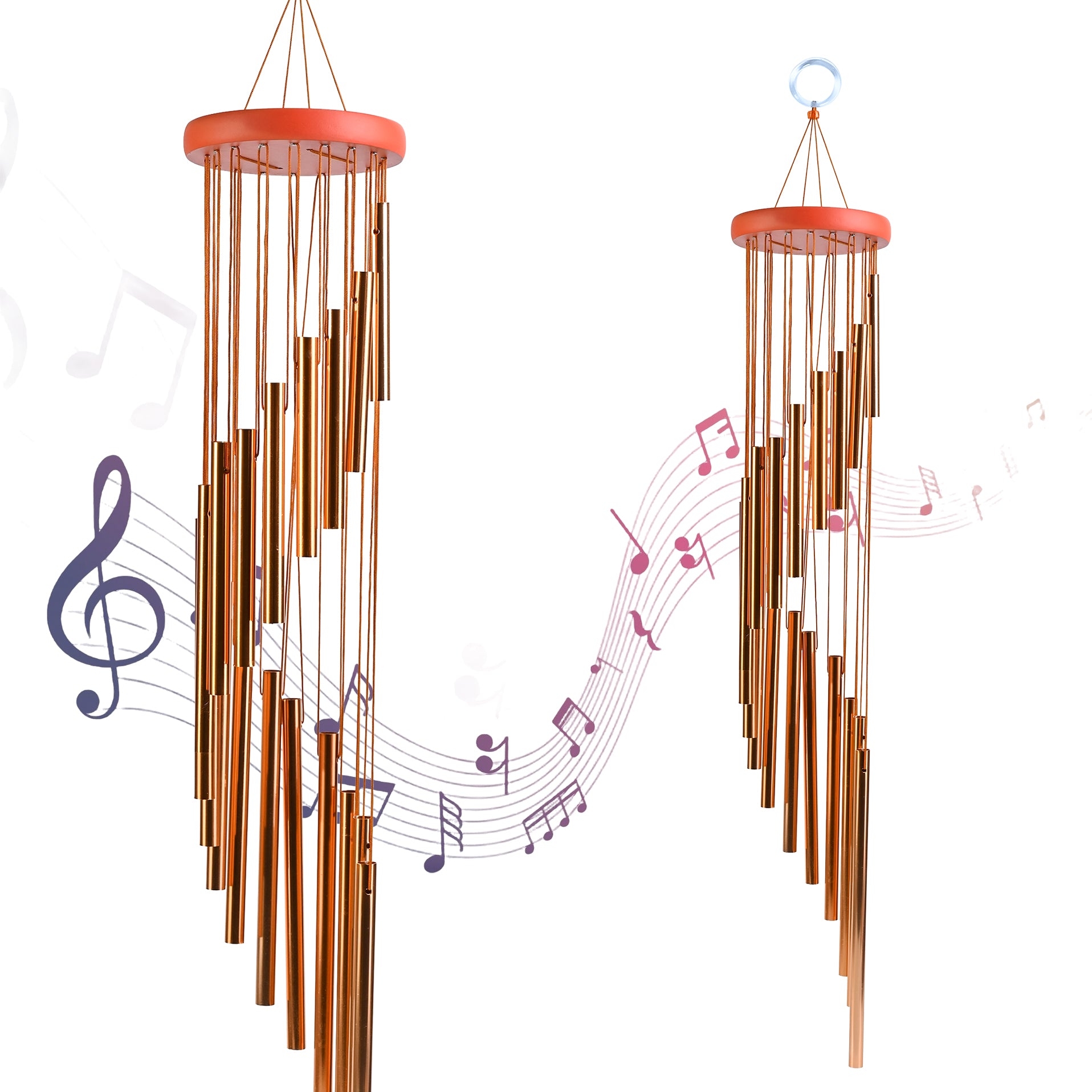 HIndCraft Rose Gold Metal Wind Chime for Home, Garden & Balcony Décor