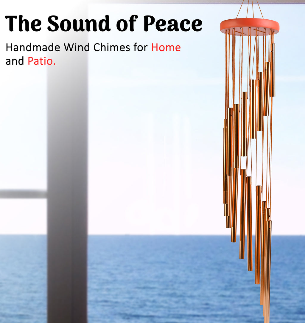 HIndCraft Rose Gold Metal Wind Chime for Home, Garden & Balcony Décor