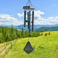 HindCraft Black Metal Wind Chime for Home, Balcony & Garden Décor