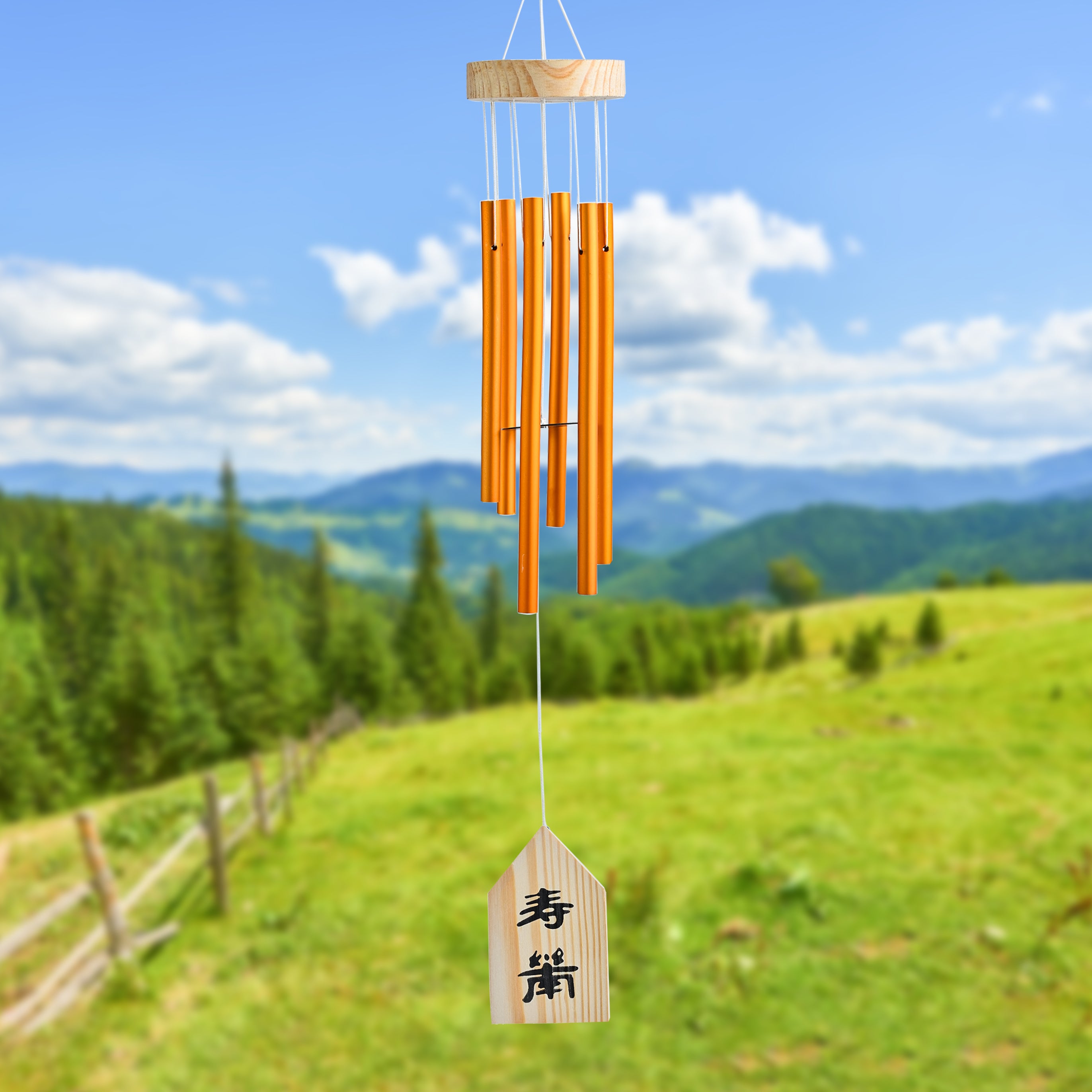 HindCraft Wooden Metal Wind Chime for Home, Garden & Balcony Décor