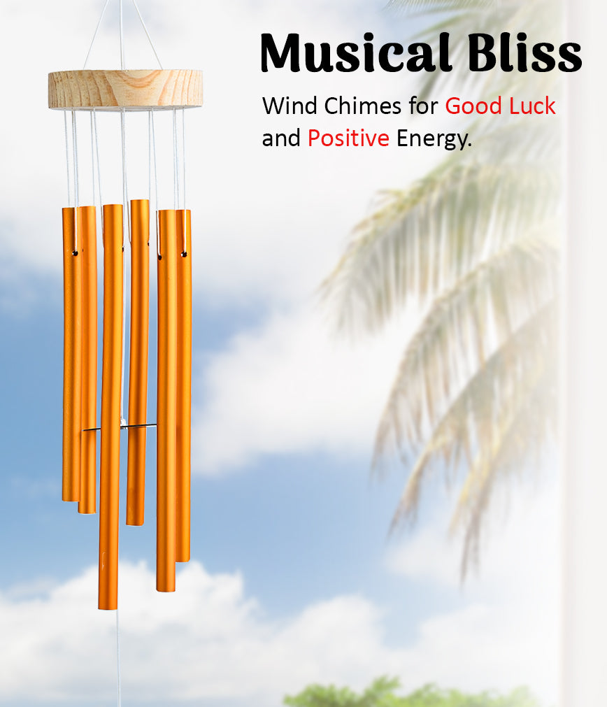 HindCraft Wooden Metal Wind Chime for Home, Garden & Balcony Décor