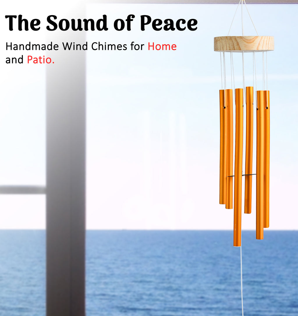 HindCraft Wooden Metal Wind Chime for Home, Garden & Balcony Décor